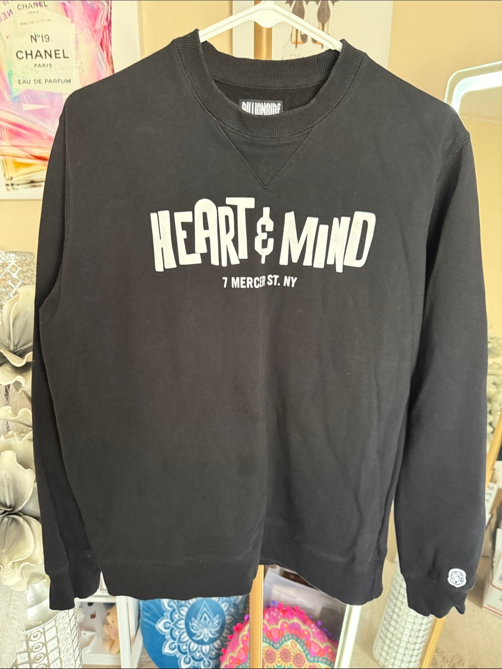 Billionaire Boys Club Black 'HEART & MIND' Crewneck Sweatshirt